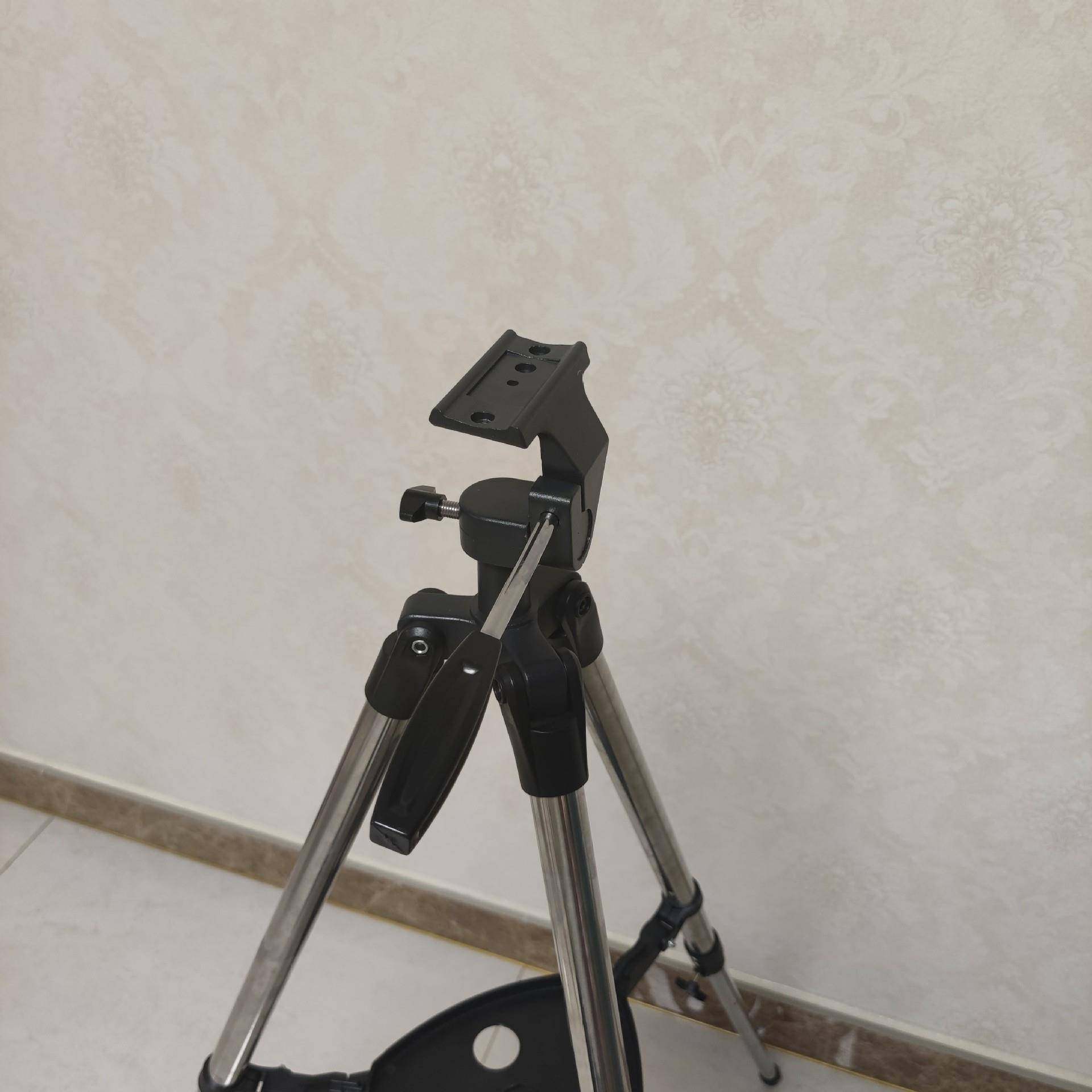 天文望远镜配件万向全金属T型支架带不锈钢三脚架50-106口径通用