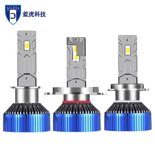 汽车大灯LED60W功率车灯泡超亮聚光H1H7H11双铜管前照灯改装散热