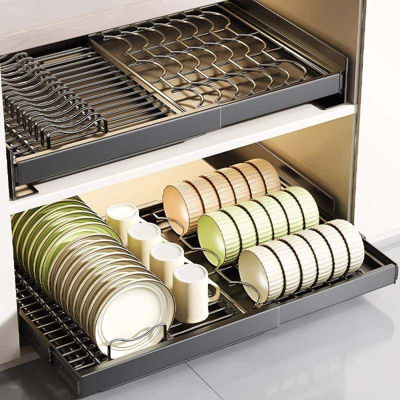 厨房橱柜拉篮免打孔可伸缩抽屉式置物架抽拉碗碟餐具沥水收纳架子,节庆用品/礼品,新娘配件,淘宝优惠券,粉丝福利购,淘宝优惠卷