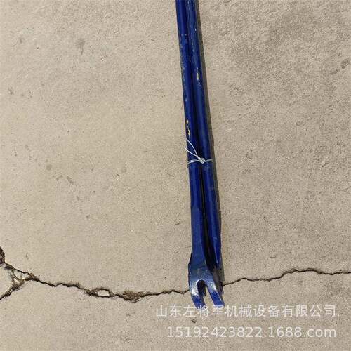一体锻打铁路撬棍28mm直径羊角型开口撬杠矿用道钉起子