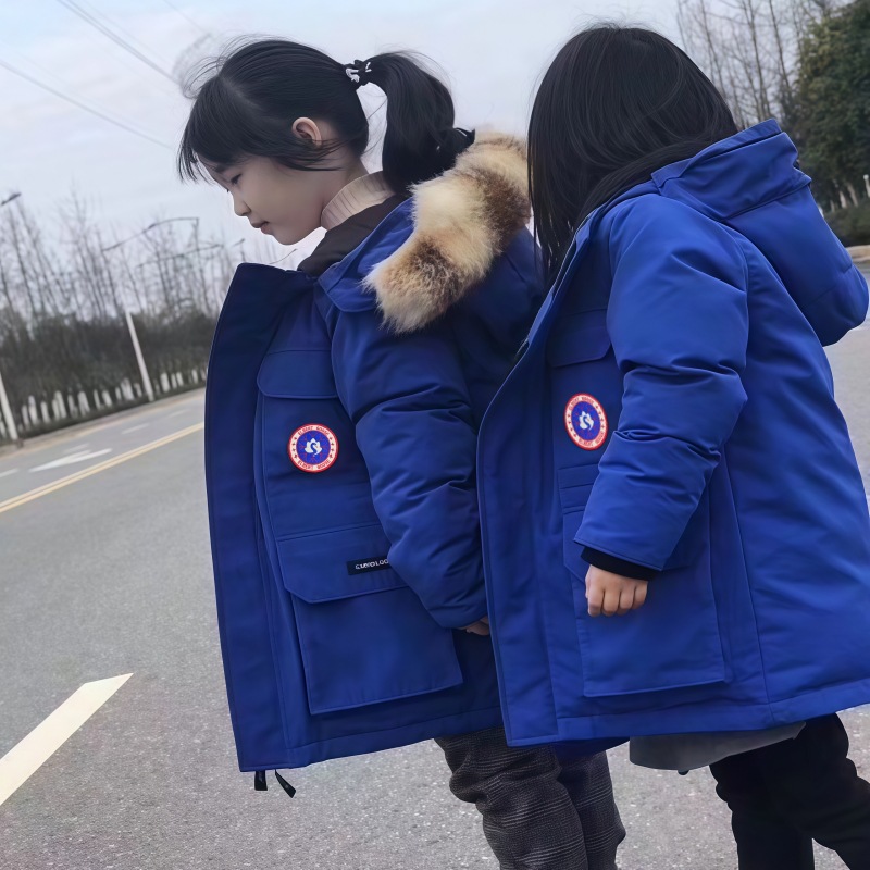 帅大鹅儿童羽绒服08远征款加厚防风冬季派克亲子装童装连帽外套