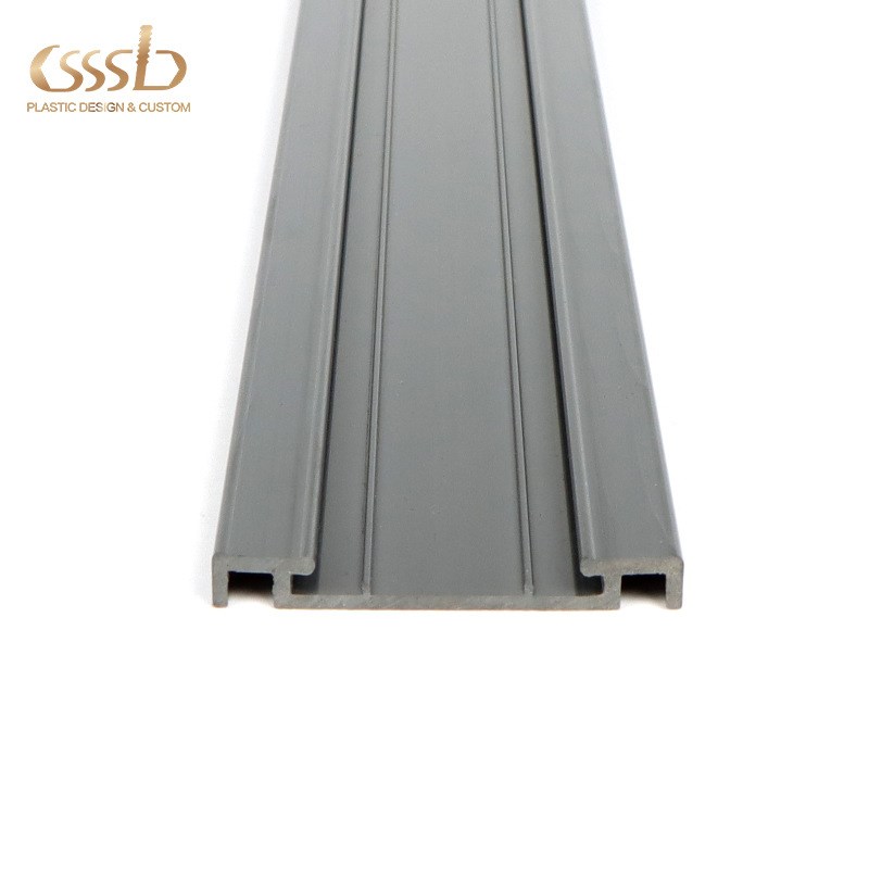 灰色卷帘门条PVC塑料型材  亮面冷丁型材 塑料槽板