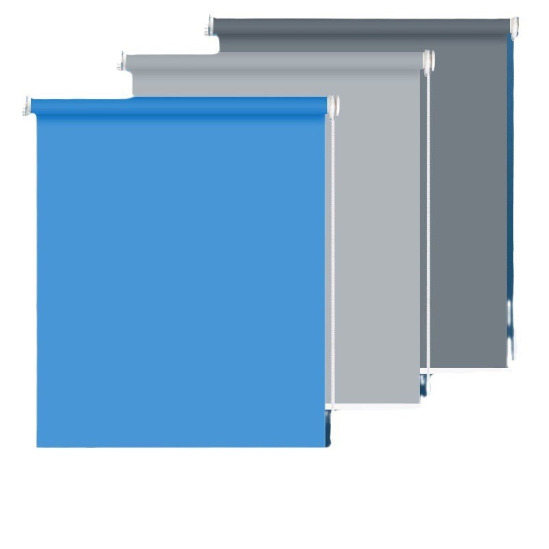 全遮光卷帘加厚成品窗帘免打孔强遮光防水隔热房间卧室阳台办公室