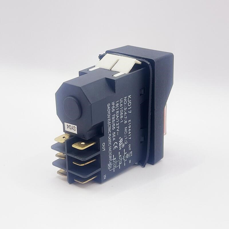 KJD17 电磁开关 KJD17B/1-2电动工具220V 127V 6脚带刹车功能按钮