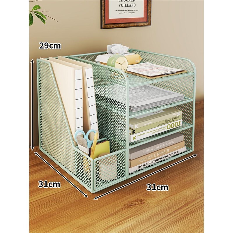 办公室桌面文件收纳盒办公A4纸资料多层置物架文件框文件夹收纳箱
