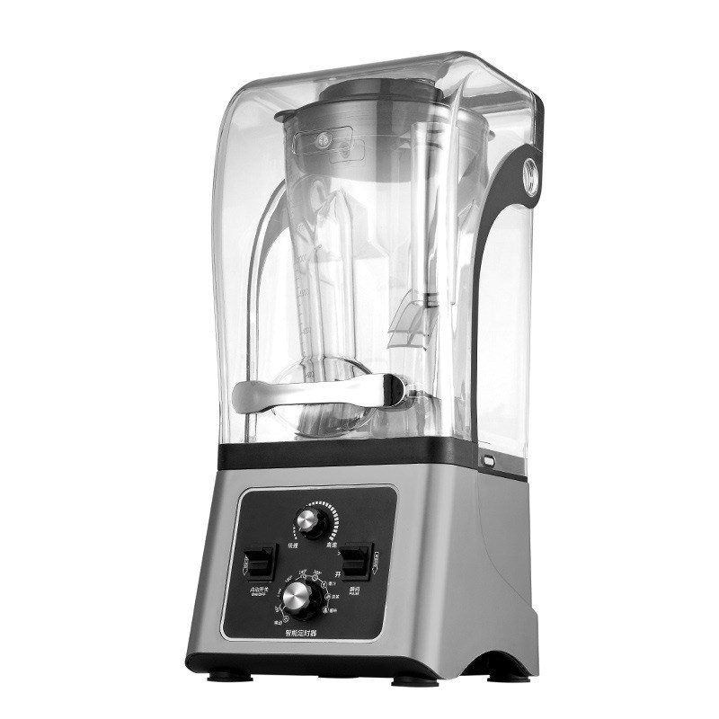 110V带罩静音破壁机多功能大容量沙冰机商用搅拌机豆浆机欧规