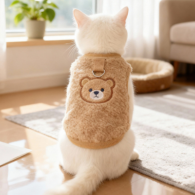 小猫猫咪衣服冬装保暖加厚马甲德文猫衣服防掉毛可爱狗狗宠物衣服