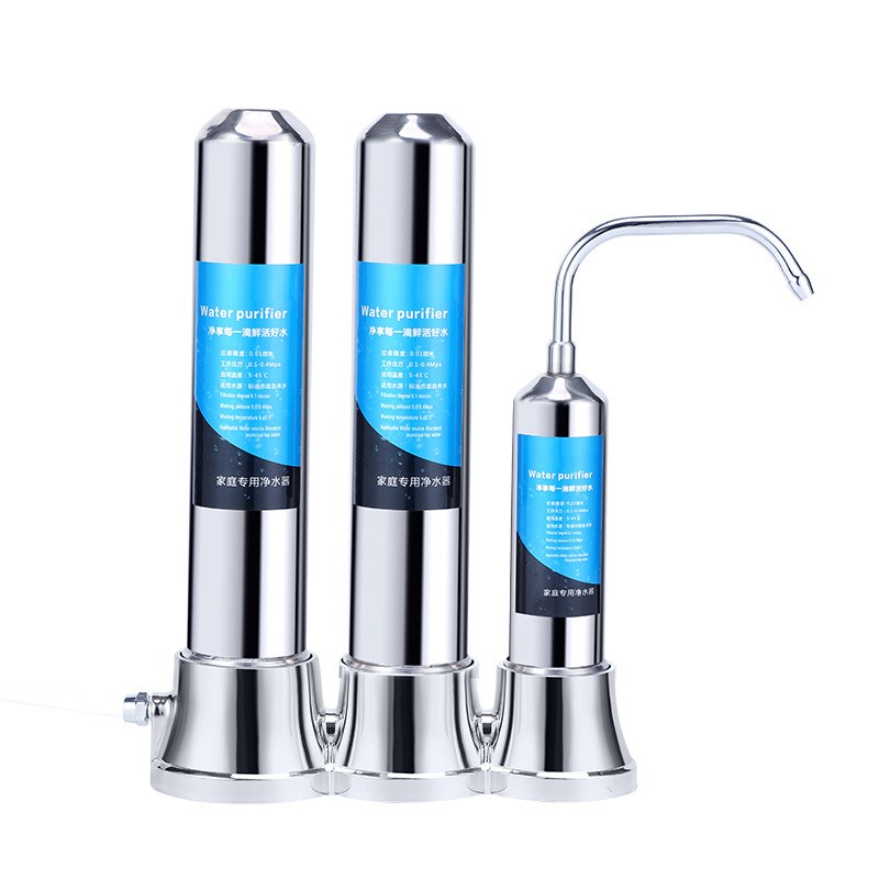 央歌史蒂夫不锈钢净水器家用三桶过滤器304不锈钢净水器厂家
