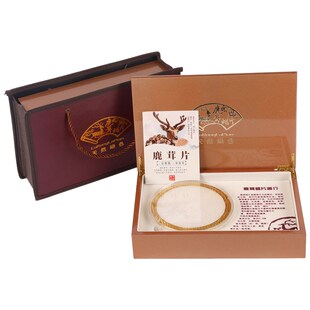 新款鹿茸蜡片包装盒5克10克装梅花鹿茸片礼品盒鹿茸切片烤漆木盒