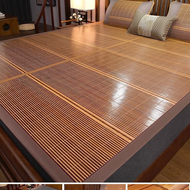 厂家竹席藤席床上用品夏季家用冰丝凉席三件套单双人宿舍席子