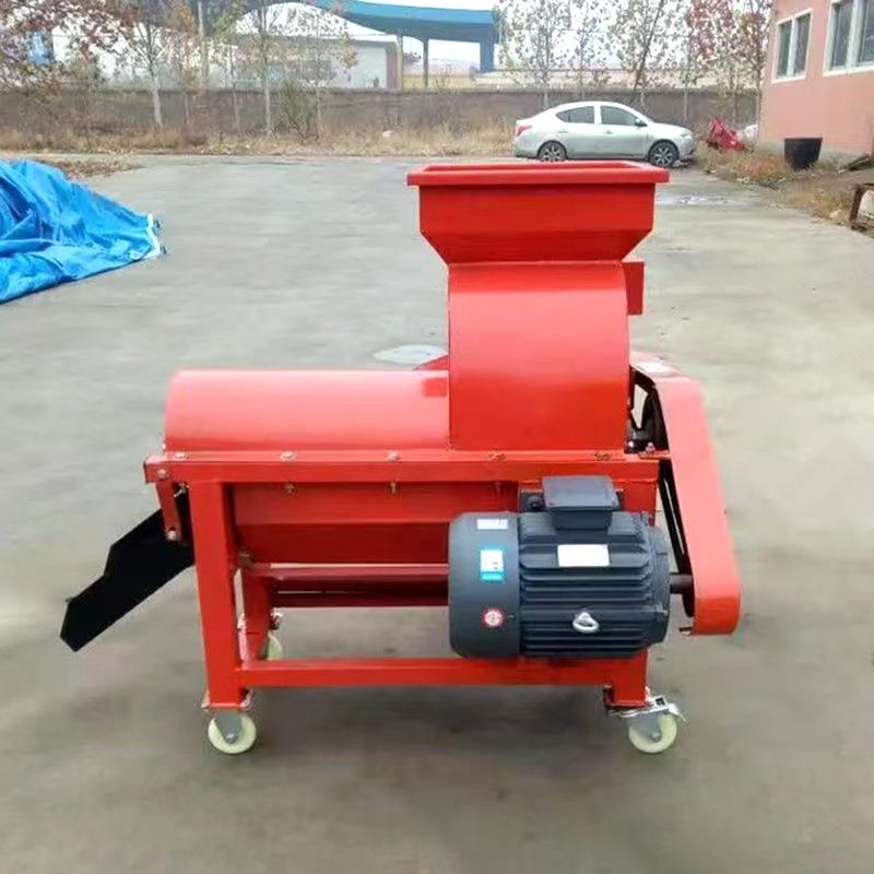 家用新款电机玉米脱粒机850型扒皮脱粒一体机柴油机版本打玉米机