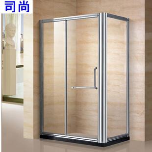 订购L型浴室简易淋浴房卫生间8mm防爆钢化玻璃挡水屏风S8012