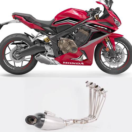 适用于cb650F排气管cb650rCB650R排气管改装全段隐藏式回压排气