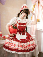 Original genuine Lolita [Naming in Progress] Christmas and New Year lo dress, sweet and cute princess style jsk Lolita thumbnail 7