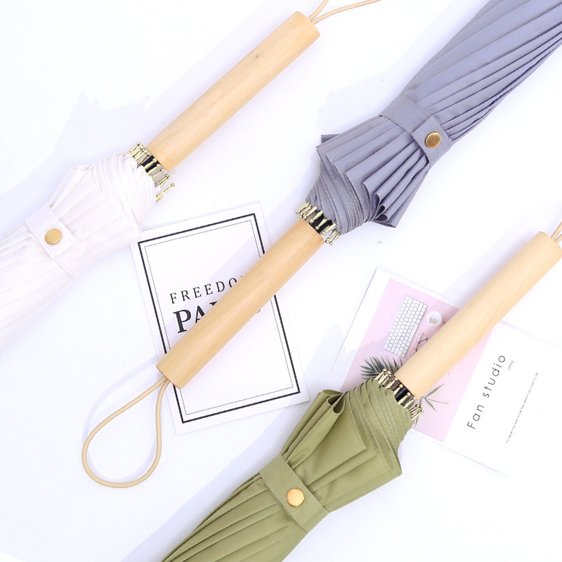 透明文艺长柄雨伞s女大号超大晴雨两用自动伞森系小清新复古简约