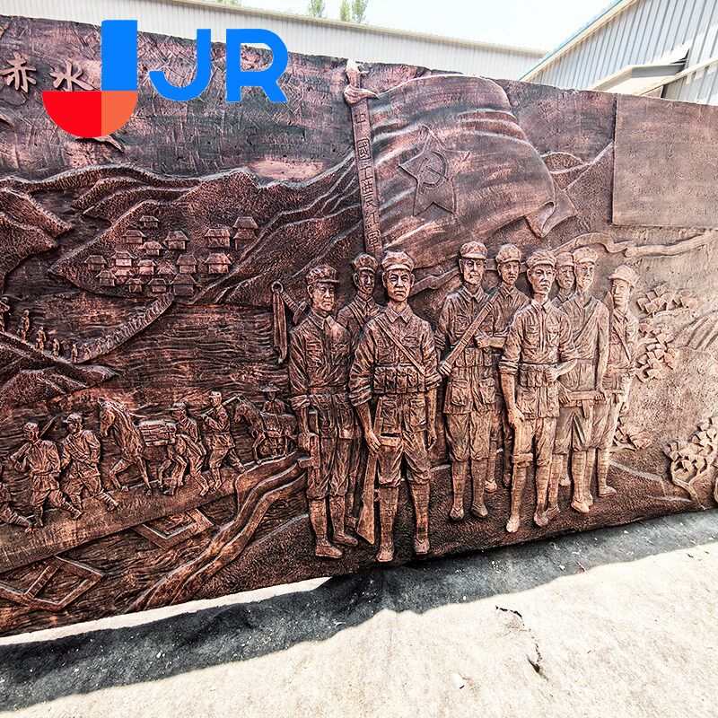 玻璃钢浮雕定制雕塑砂岩石材学校博物馆校园人物背景锻铜浮雕雕塑