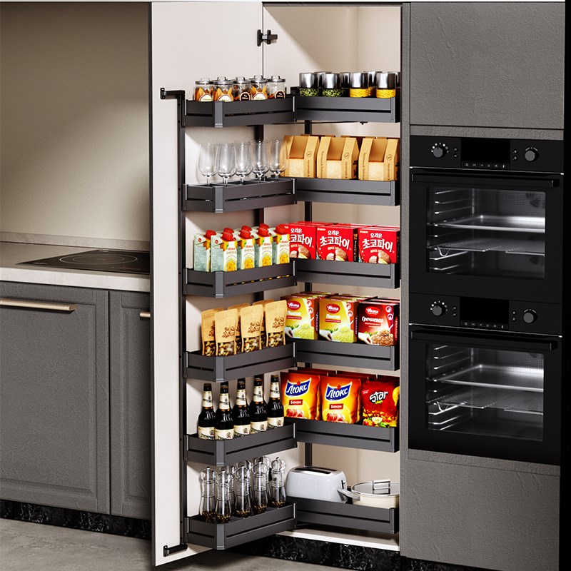 【包安装】高柜大小怪物零食柜联动拉篮厨房高深多层收纳怪兽拉篮