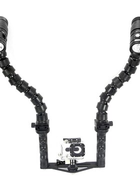 bubblescuba潜水摄影gopro专用蛇臂支架托盘套装