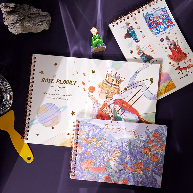 拾光手账离型纸本子白雾茶会A4贴纸双面活页线圈收纳本A5手帐