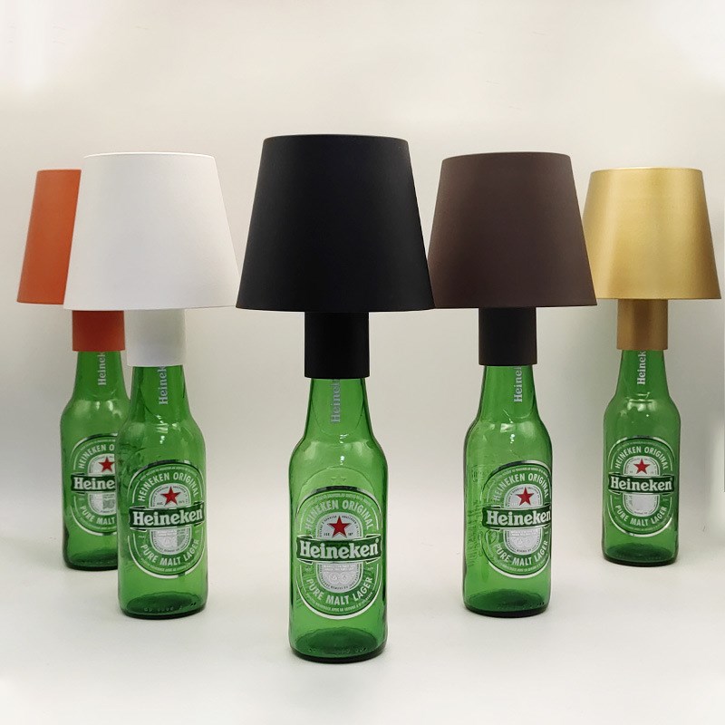 装饰氛围小夜灯跨境充电台灯插入式酒瓶灯餐厅摆件户外露营床头灯