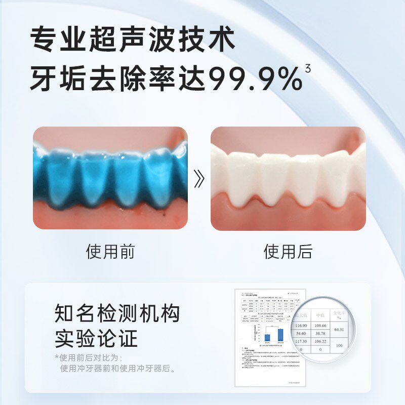 雅玺yasiv8p超声波冲牙器家用洗牙器水牙线便携式齿电动深度清洁