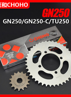 适用望江铃木250摩托车套链GN250大小牙盘链轮TU250X佂和油封链条