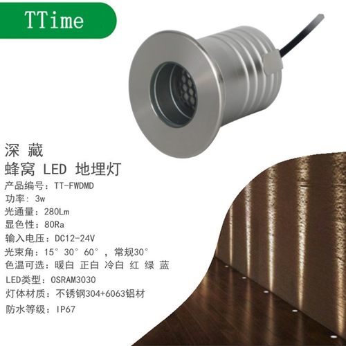 源头工厂热销深防眩蜂窝地埋灯户外ip67过认证不锈钢材质质保三年