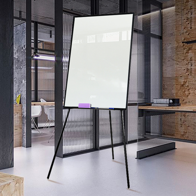 磁性钢化玻璃白板支架式可移动办公黑板家用教学培训写字板儿童画
