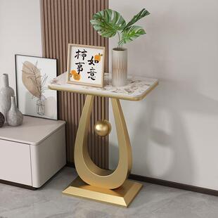 铁艺花架置物架旁落现代地电视简约沙发鱼缸架子客厅北欧花架岩板