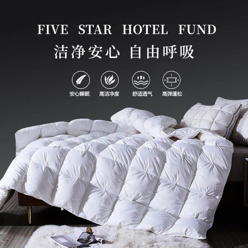 全棉羽绒被白鹅绒冬被五星级酒店纯棉被子加厚保暖冬季被芯被褥
