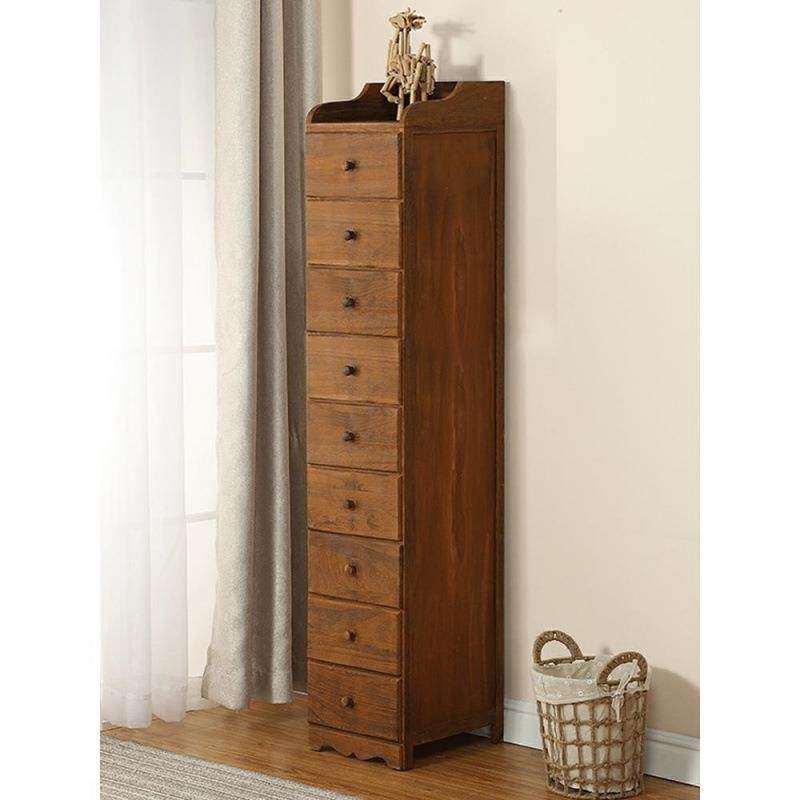 简约实木迷你五斗柜夹缝窄柜子床头柜抽屉式收纳柜储物柜边柜角柜