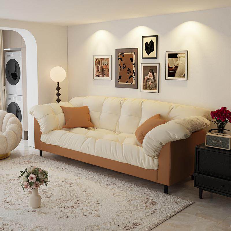 布艺沙发客厅复古新款小户型现代简约双人出租房卧室直排懒人沙发