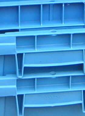 斜插配箱物流周箱便转利店运GTO输斜插送带盖运箱输可插式周转箱