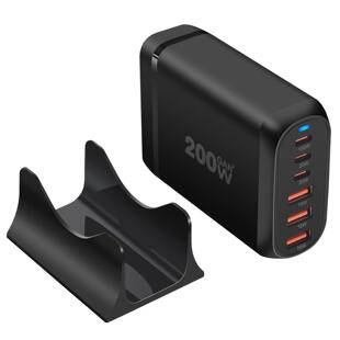 200W镓大功率0桌537面充电器PD2W氮化氮化镓充0电器多功能PD充电器