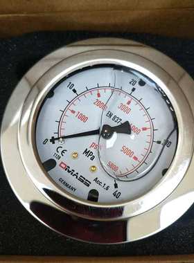 德国进口德玛仕压力表DMASS固定支架轴向挖掘注塑机液压表不锈钢