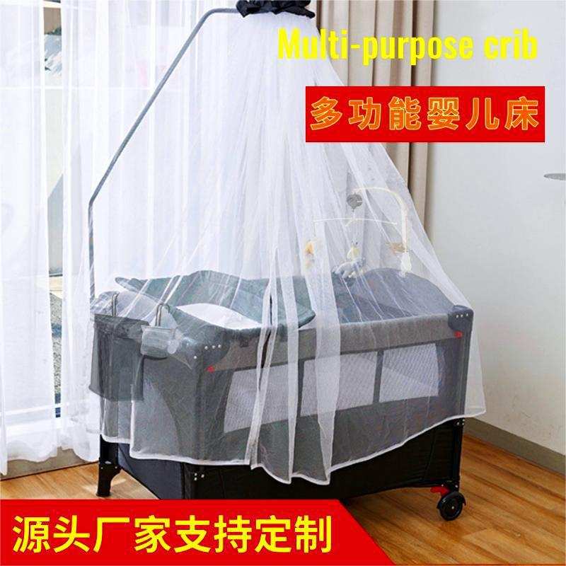 婴儿床可拼接大床多功能宝宝床可折叠BB摇床欧式风格儿童床