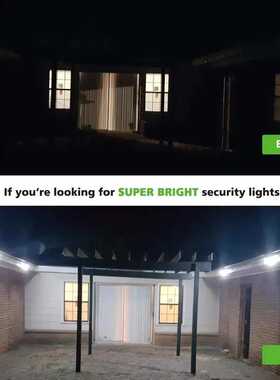 跨境8瓦4LED射灯户外庭院灯花园泛光灯人体感应一体路灯太阳能