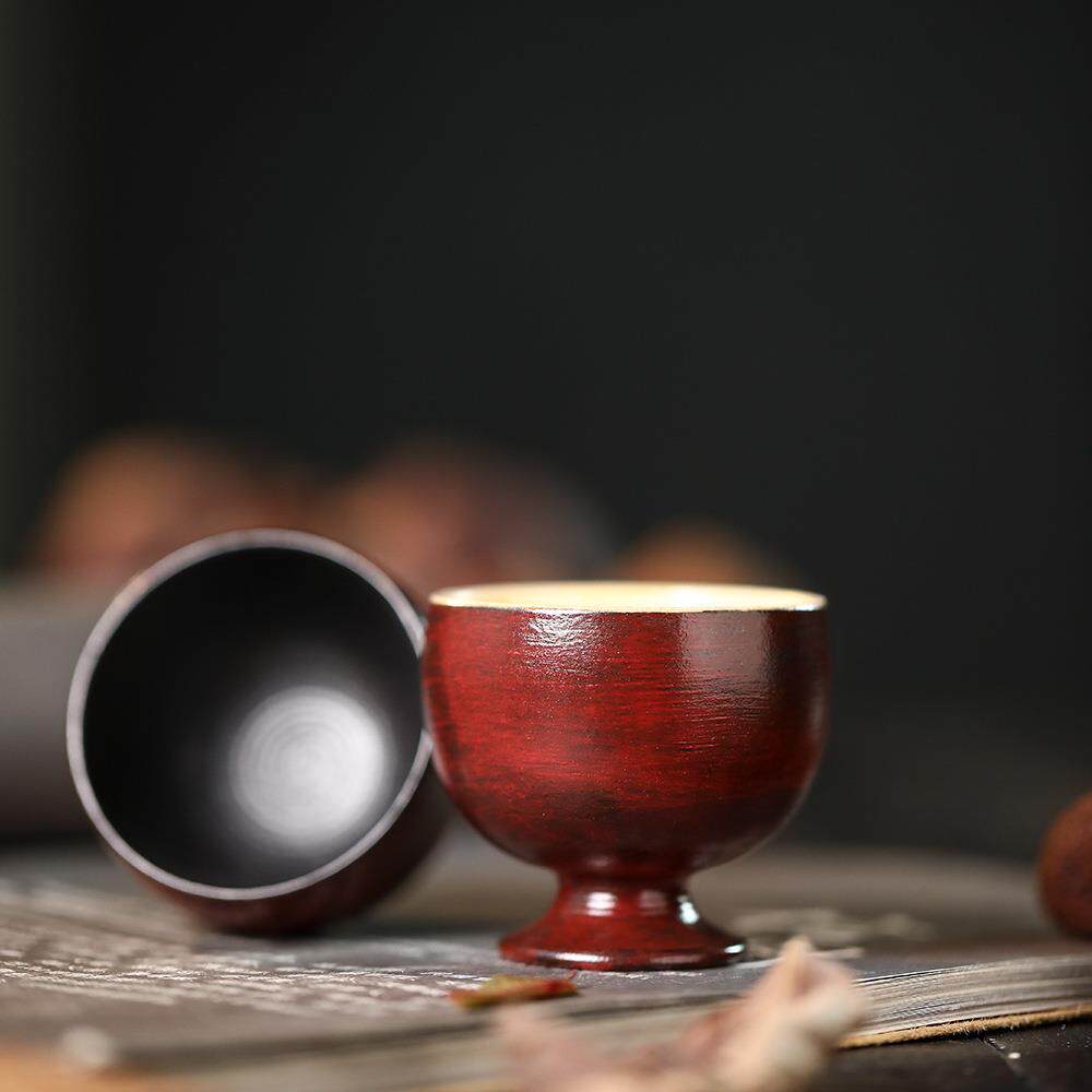 晴先生故宫红粉引高足单杯粗陶化妆土闻香杯品茗杯复古高足喝茶杯