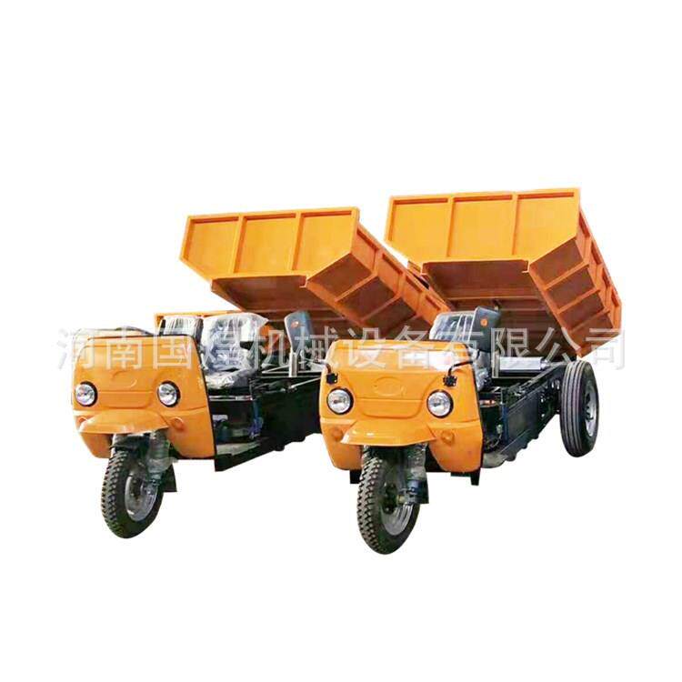 155型自动液压三轮运输车电动叉车工程自卸翻斗三轮车