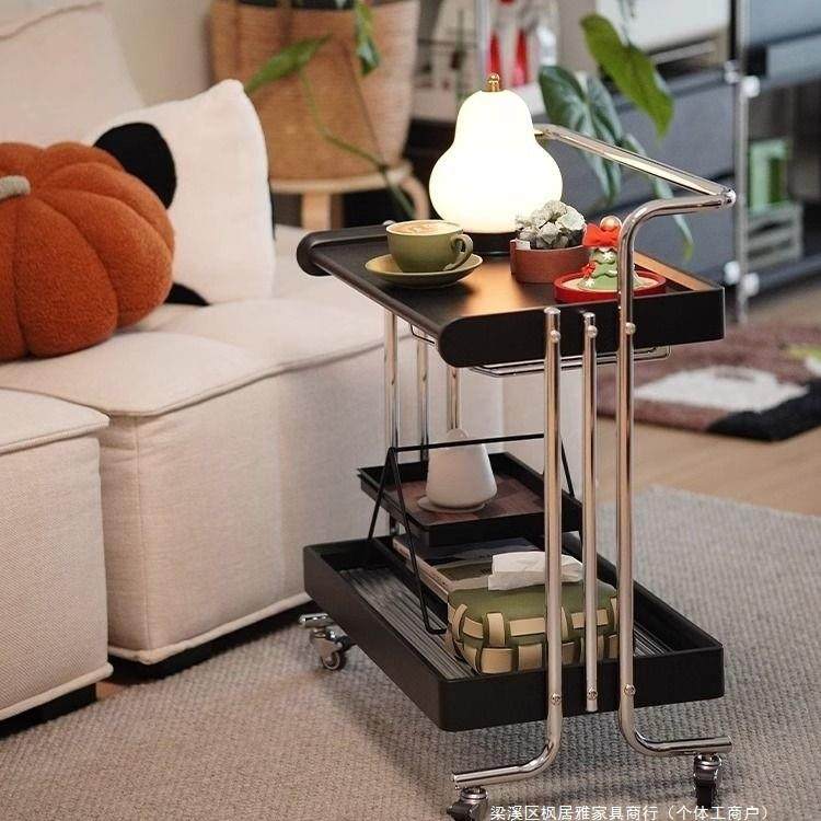 复中古风小推车可移动茶几客厅沙发边几桌床头柜带轮不锈钢置物架,玩具/童车/益智/积木/模型,毛绒/玩偶/公仔/布艺类玩具,淘宝优惠券,粉丝福利购,淘宝优惠卷