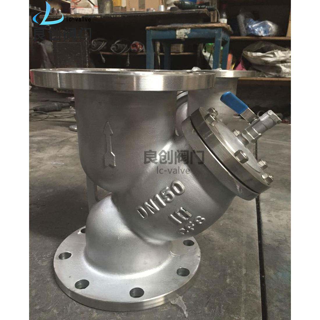 Y型过滤器316不锈钢GL41W-16法兰Y型过滤器