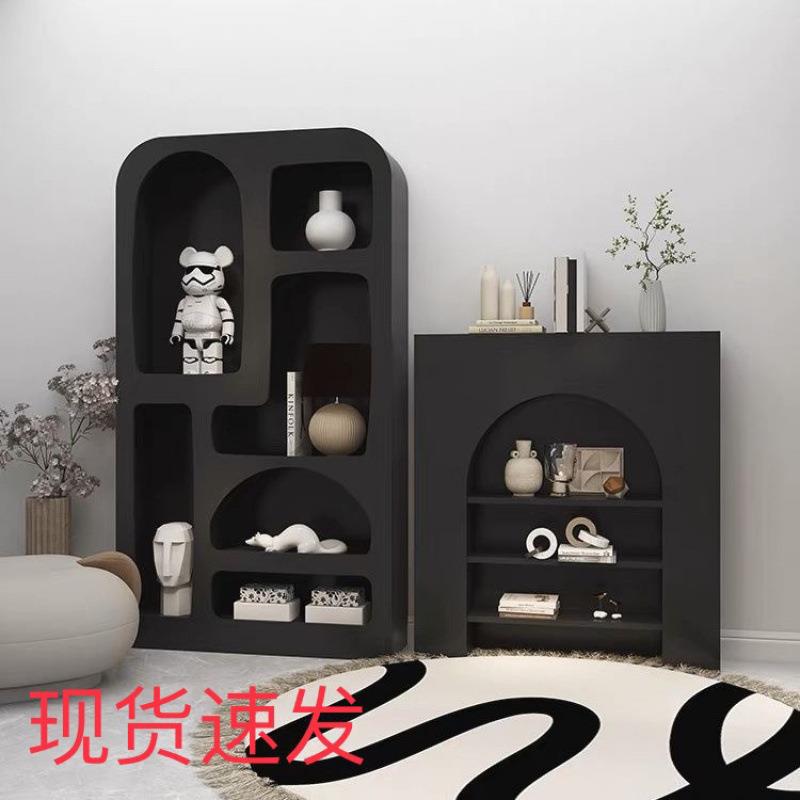 白色简约拱形洞穴柜展示柜陈列装饰柜子嵌入式轻奢北欧法式奶油风