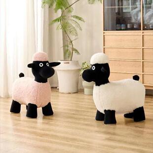 自产自销小羊动物摆件仿真动物小羊怀恩座椅毛绒玩具动物摆件