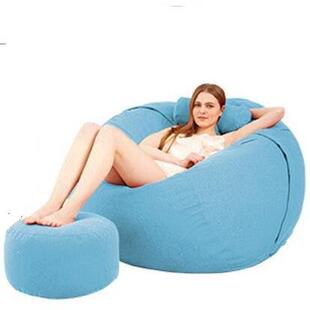 布艺简约单人创意懒人沙发休闲娱乐沙发beanbag阳台豆袋折叠椅