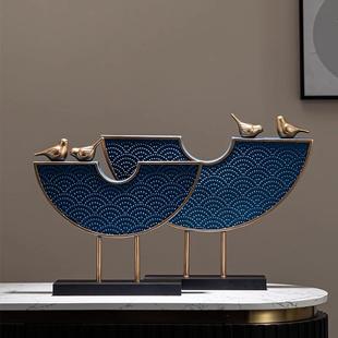 轻奢新中式家居摆件客厅电视柜装饰品高档艺术工艺高级感玄关酒柜