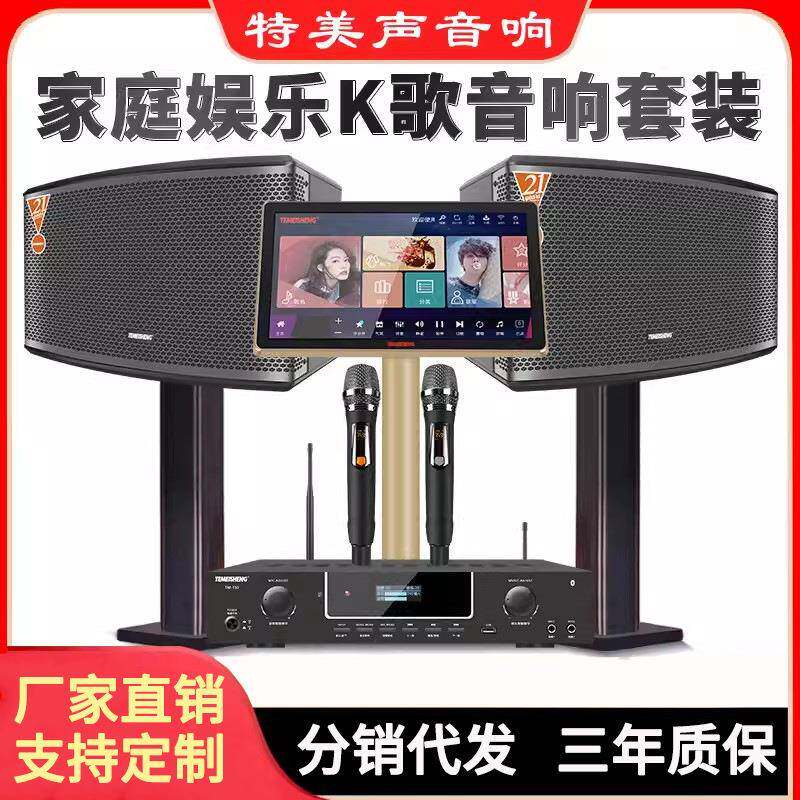 家庭ktv音响套装点歌机显示屏卡拉OK功放一体机舞台会议唱歌音箱
