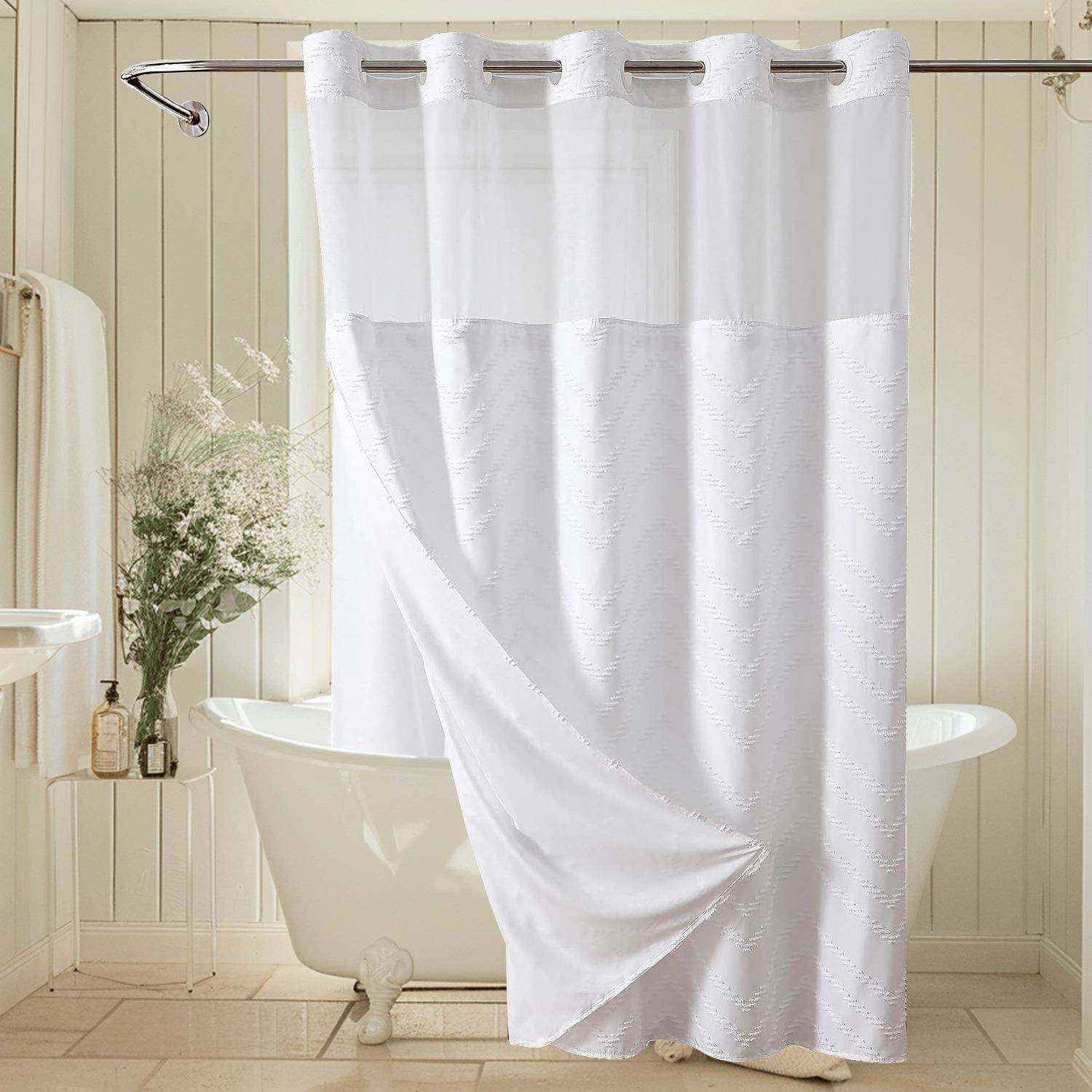 多色可选双层大环涤纶剪花浴帘家用卫生间隔断帘防水防霉浴帘,纺织面料/辅料/配套,纺织机械配件,淘宝优惠券,粉丝福利购,淘宝优惠卷