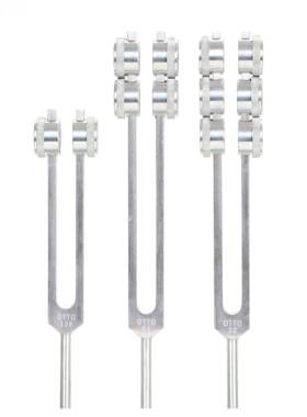 铝制音叉OTTOTunerfork-64HZ,32HZ,128HZ加权调谐叉带槌三件套