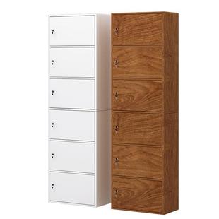 简易小柜子带门层柜带锁客厅组装置物柜落地加深阳台储物柜收纳柜