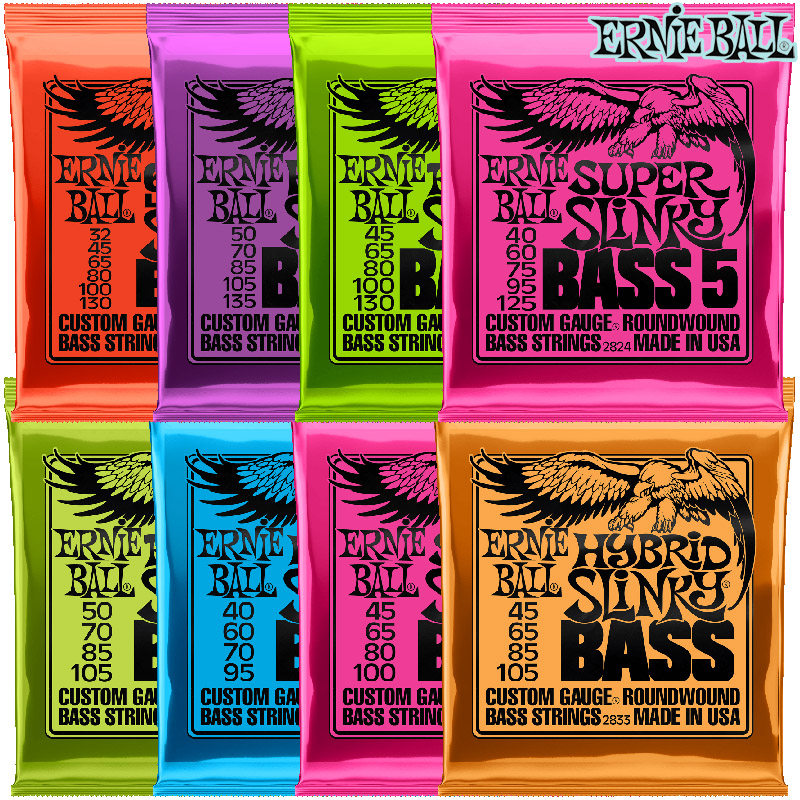 美产Ernie Ball镍钢4弦5弦6弦电贝司琴弦EB贝斯弦Bass弦2833 2834